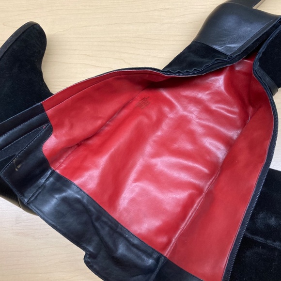 Banana Republic Black Leather High Heeled Boots Size 8.5 - Picture 6 of 6